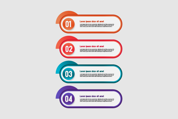 Abstract Set Infographic Banner