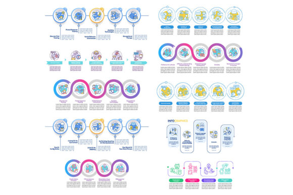 ASD Diagnosis Vector Infographic Set: Graphics for Professional Publishing
