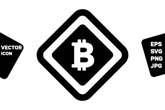Bitcoin Icon Vector Cryptocurrency Graphics and Icons