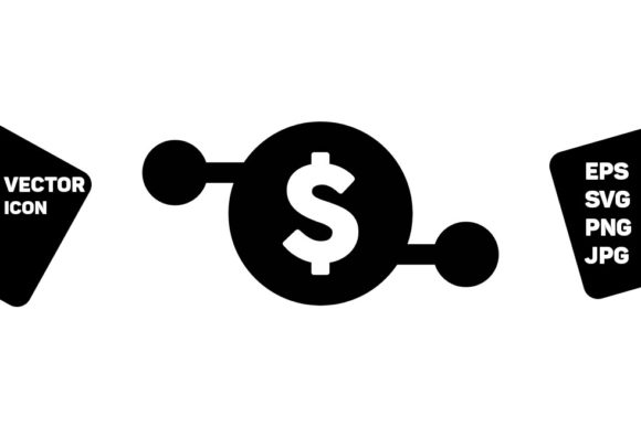 Digital Dollar Currency Icon Symbol