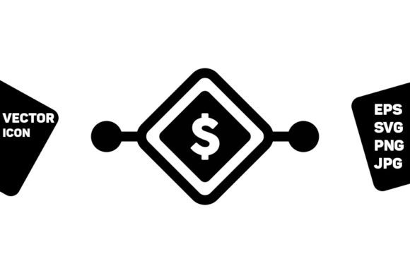 Digital Dollar Sign Icon Vector Currency Graphics
