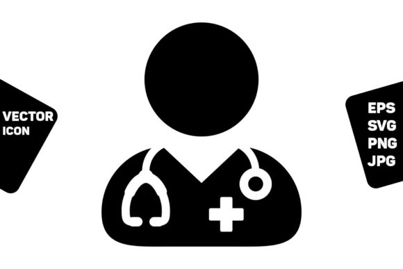 Doctor Icon Vector for Graphics and Icons
