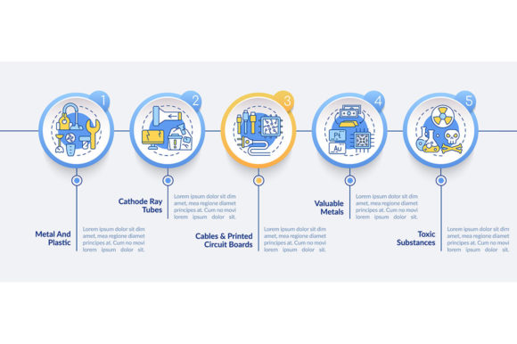 E-Trash Elements Vector Infographic: A Graphic Template for Modern Content Creators