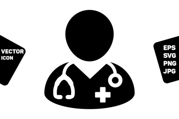 First Aid Icon Vector Male Doctor Person Graphics and Icons