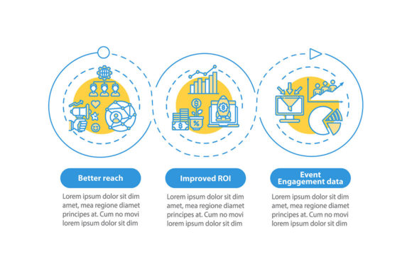 Hybrid Event Benefits Vector Infographic: A Must-Have Graphic Template
