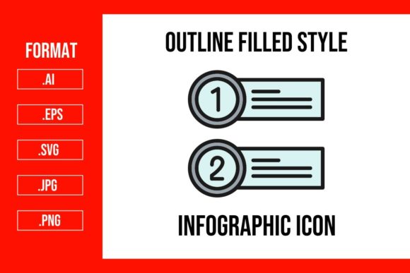 Infographic Outline Filled Icon: Graphics and Icons for Modern Design