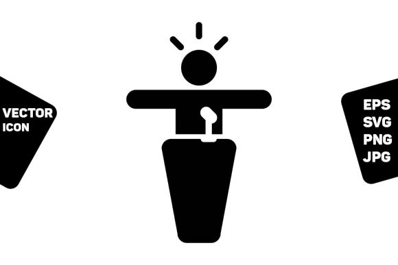 Lecturer Icon Vector Person Speaking Graphics