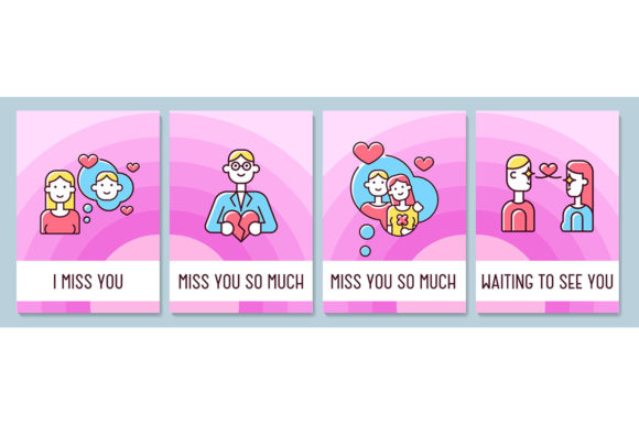 Message for Partner Greeting Card Set: Graphics & Graphic Templates