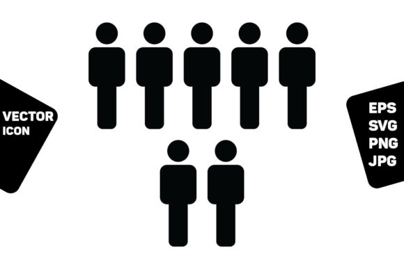 People Icon Vector Male Group of People Graphics