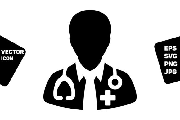 Physician Icon Vector Male Person