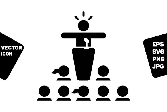 Public Speaking Icon Vector Person
