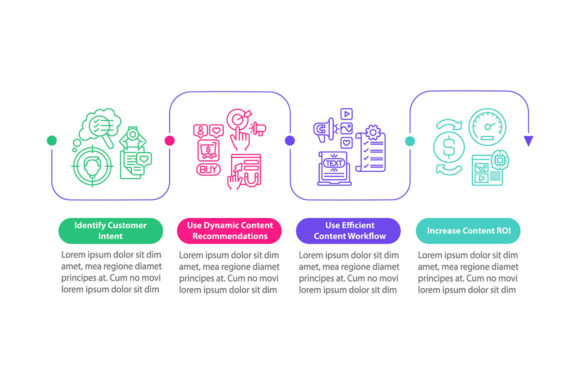 Smart Content Tips Vector Infographic