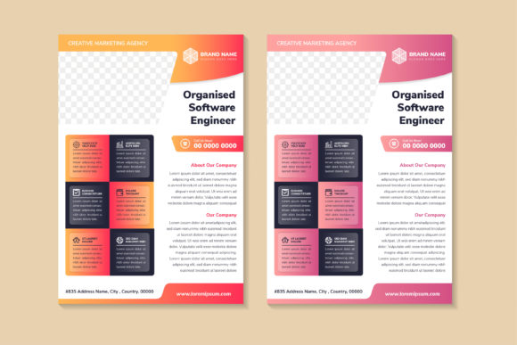Software Gradient Pink Yellow Vertical: Graphics for Print Templates
