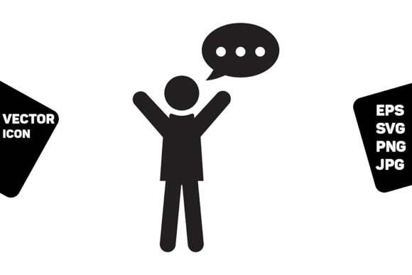 Solution Icon Vector Male Person Profile Graphics