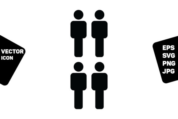 Teamwork Icon Vector Male Group People Graphics and Icons